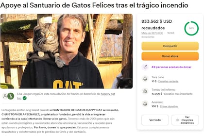 La colecta para recaudar fondos y construir un nuevo refugio