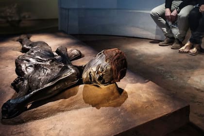 La coloración de su pelo se debe a la falta de oxígeno, la alta acidez y un compuesto producido por las plantas del pantano que "broncearon su cuerpo"