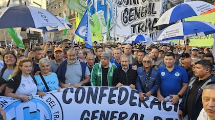 La columna de la CGT en la marcha universitaria