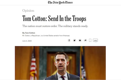 La polémica columna en The New York Times