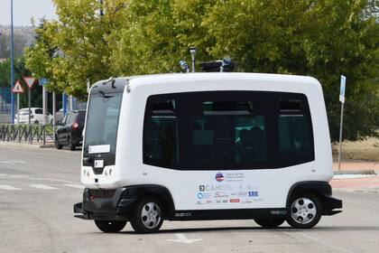 La combi autónoma que circulará por la Ruta de los Volcanes, en el Parque Nacional de Timanfaya