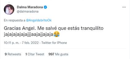 La cómica respuesta de Dalma Maradona