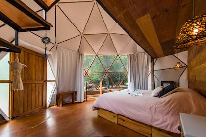 La comodidad del cuarto, en el domo de Aguada de Lunas.