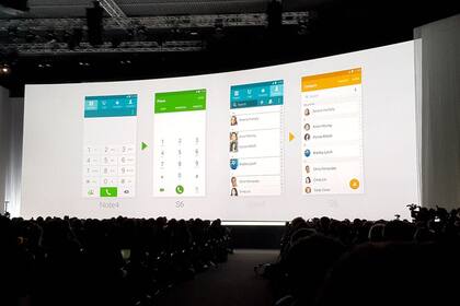 La compañía cambió TouchWiz, la estética que añadía a Android, que lo deja mucho más cercano a Lollipop como lo diseña Google