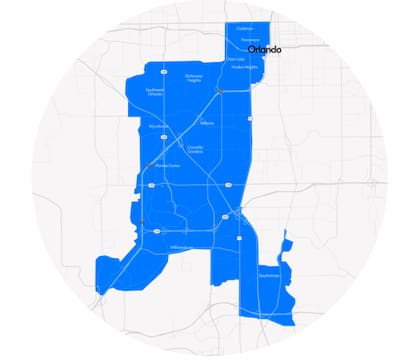 La compañía estará presente en los vecindarios de Orlando como Richmond Heights, Williamsburg y Florida Center
