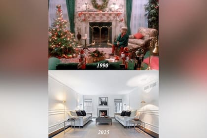 La comparación de las escenas del film original con la apariencia actual de la vivienda