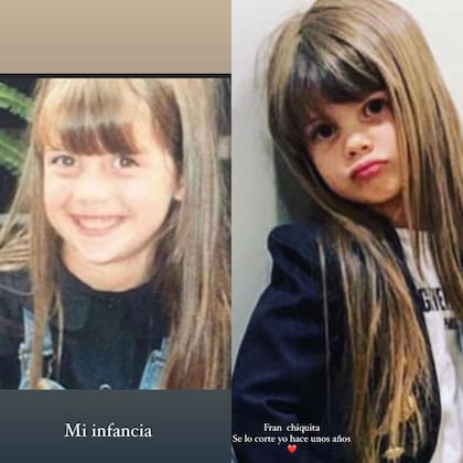 La comparación de Wanda Nara cuando era chica con su hija sca