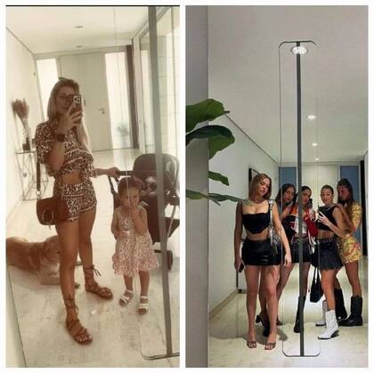 La comparación entre la foto de Camila Homs y la de Tini en la misma casa (Foto: Instagram)