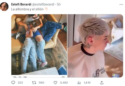 La comparación que hizo Estefi Berardi en junio sobre los detalles de la habitación de la China y Lauty Gram