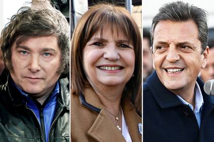 La competencia entre Milei, Massa y Patricia Bullrich