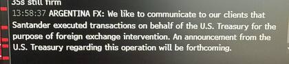 La comunicación que alertó al mercado
