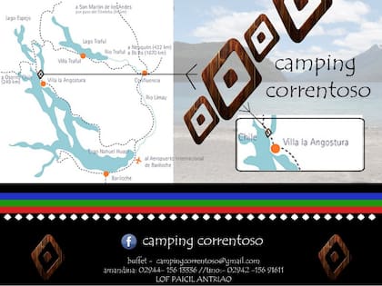 La comunidad mapuche Paichil Antriao montó el "Camping Correntoso" sobre el terreno en disputa