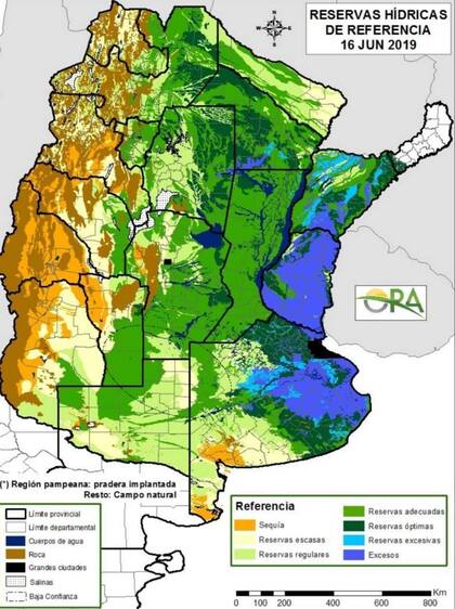 La condición hídrica tras las lluvias