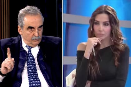 La conductora de Crónica TV Amalía Díaz Guiñazú junto al exfuncionario Guillermo Moreno