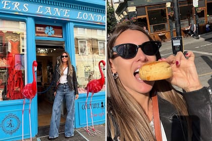 La conductora recorrió cafés, boutiques y restaurantes clásicos de Notting Hill (Foto: Instagram @pampitaoficial)