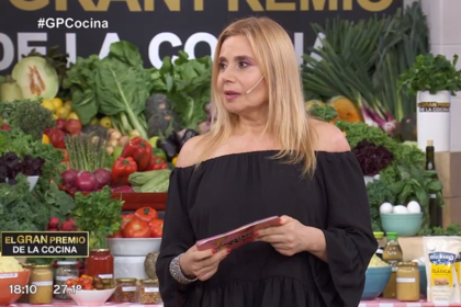 Andrea Politti, que reemplaza a Carina Zampini, se sorprendió por el histrionismo y la calidez del cocinero