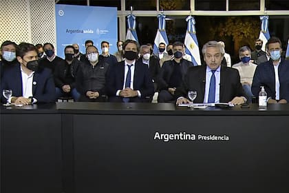 La conferencia de Alberto Fernández en la Quinta de Olivos