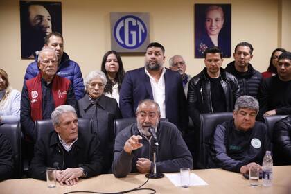 La conferencia de prensa de la CGT en la que repudió la represión en Jujuy, aunque reclamó una solución por la vía del diálogo; no prosperó el pedido del moyanismo para activar un paro nacional