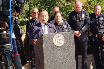 La conferencia de prensa en la que el concejal Lee anunció la instalación de las cámaras