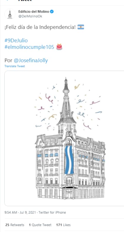 La Confitería del Molino cumple 105 años de historia este 9 de julio