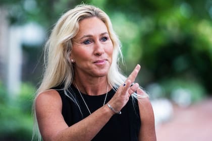 La congresista republicana Marjorie Taylor Greene, en el Capitolio.