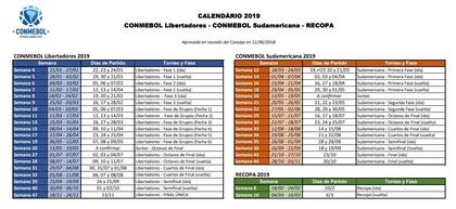 La ConmeBol difundió los calendarios de la Copa Libertadores y la Sudamericana