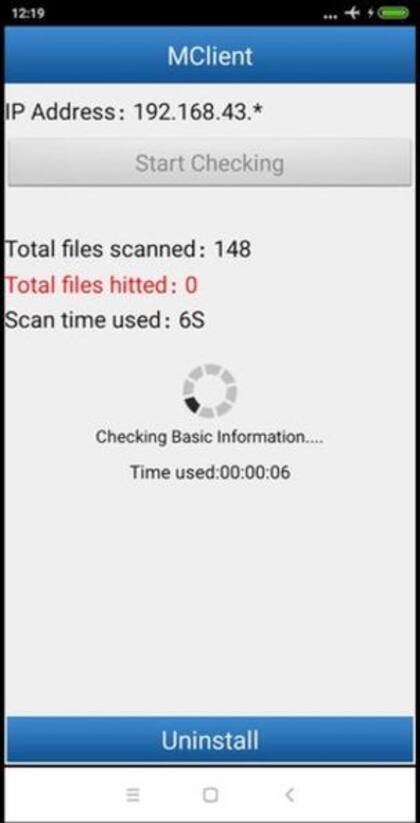 La aplicación busca los documentos "sospechosos"