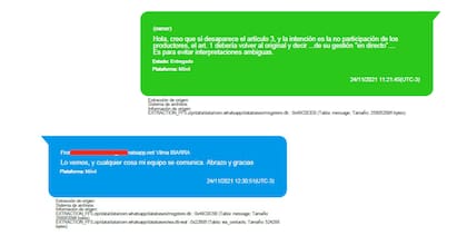 La conversación entre Pagliano e Ibarra