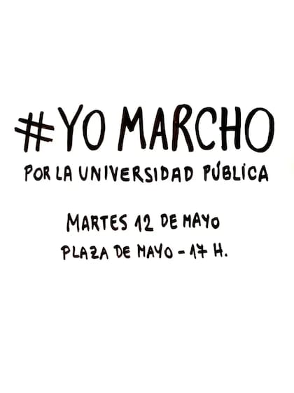 La convocatoria de la movilización, donde figuran horario y dirección (Fuente: Federación Universitaria Argentina)