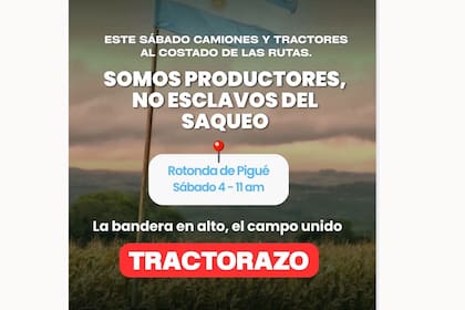 En el campo convocan a tractorazos contra Milei: "Somos productores, no esclavos del saqueo"