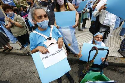 #LaMayoríaCeleste fue el hashtag utilizado en las redes sociales para compartir material de la marcha