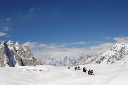 La cordillera Karakoram, cerca de los Himalayas