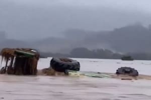 Las lluvias generaron un drama en Brasil y una imagen se volvió viral