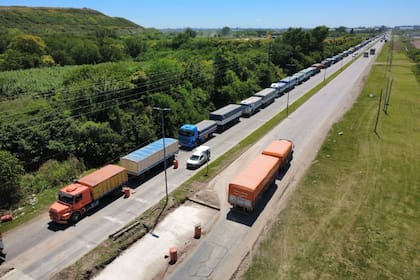 La cosecha está proyectada en 25,5 millones de toneladas, lo que demandará un mayor movimiento de camiones como el observado hoy