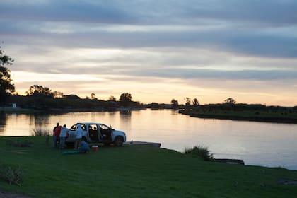 La costanera de Baradero sobre el río del mismo nombre.