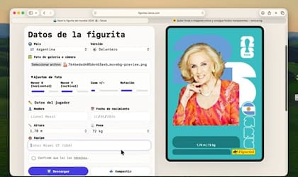 La creación de las figuritas apela a la creatividad del usuario que puede incluir desde una celebridad hasta una mascota