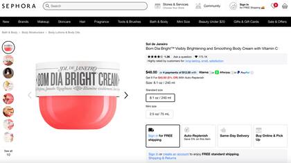 La crema corporal se vende en Sephora US$24 y US$48, mientras que en Five Below, a US$5