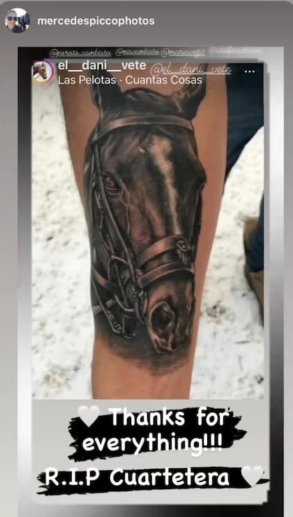 La Cuartetera llegó hasta un tatuaje en un brazo