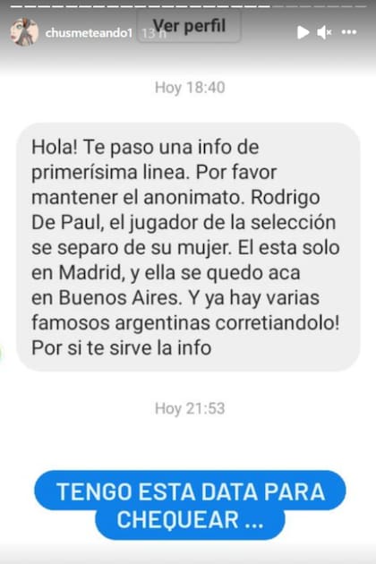 La cuenta @chusmeteando1 adelantó la novedad