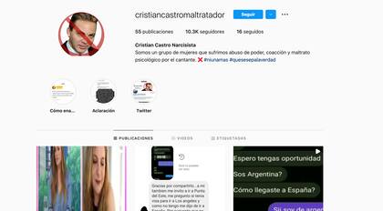 La cuenta Cristian Castro maltratador está vigente en Instagram