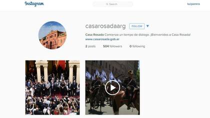 La cuenta de Instagram de Casa Rosada