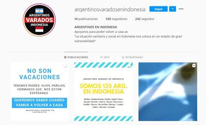 La cuenta de Instagram que crearon los argentinos varados en Indonesia