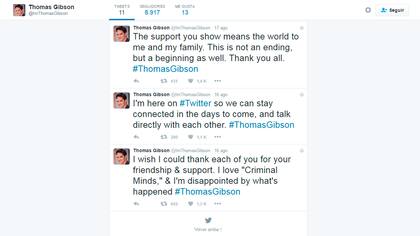La cuenta de Twitter de Thomas Gibson