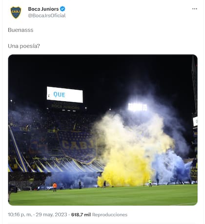 La cuenta oficial de Boca Juniors compartió una referencia al mensaje de la joven