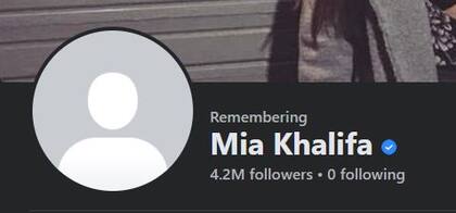 La cuenta verificada de la exestrella se convirtió en una página de homenaje
(Crédito: Facebook)