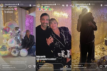 La cumpleañera celebró su cumpleaños en un salón acompañada por su hijo y sus amigos más cercanos (Foto: Instagram @clauvalenzuela.ok)