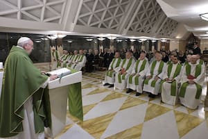 El Papa concelebró su misa matutina con la cúpula del Episcopado argentino