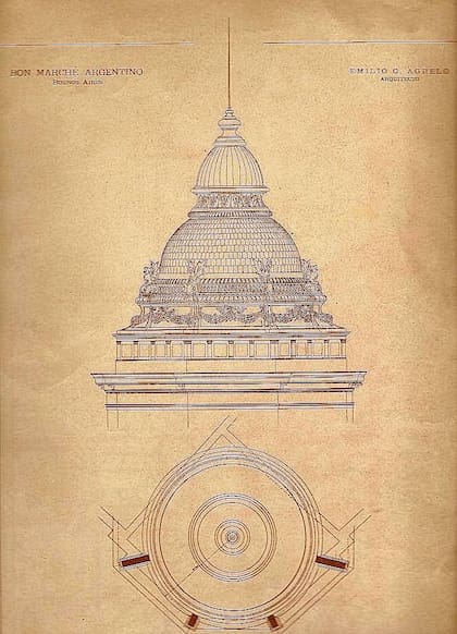 La cúpula proyectada por Agrelo.