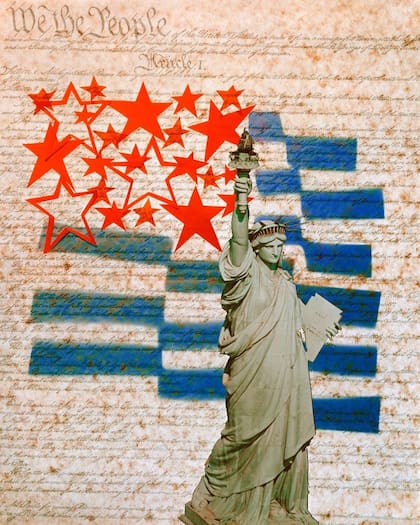 La "Dama de la Libertad" celebraba los 100 de la Declaración de la Independencia de EE.UU.