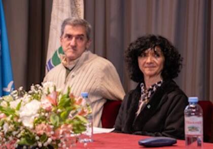 La decana Adriana Rodríguez y el vicedecano Flavio Gutiérrez Boem